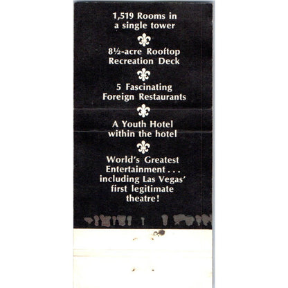 Las Vegas Hilton Hotel Advertising Matchbook Cover MM9-7