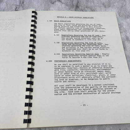 1976 Borough of Lehighton Carbon County Pennsylvania Zoning Ordinance Book TJ7