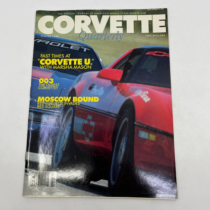 1988 Winter - Corvette Quarterly Magazine THE UNIVERSITY OF CORVETTE TG1