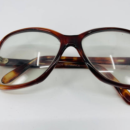 Vintage 1970s Thick Plastic Tortoise Shell Style Woman’s Eyeglasses France