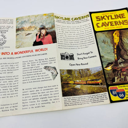 1970s Skyline Caverns Front Royal VA Brochure SC1