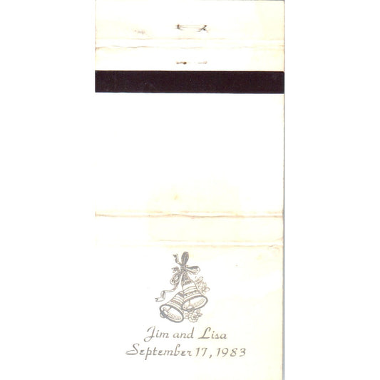 1983 Jim and Lisa Wedding Advertising Matchbook Cover MM9-7