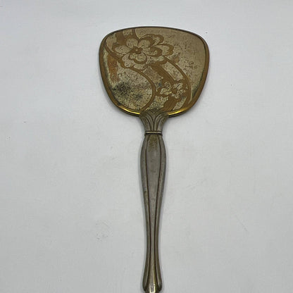 Vintage Art Nouveau Vanity Mirror Brass Tone TH3