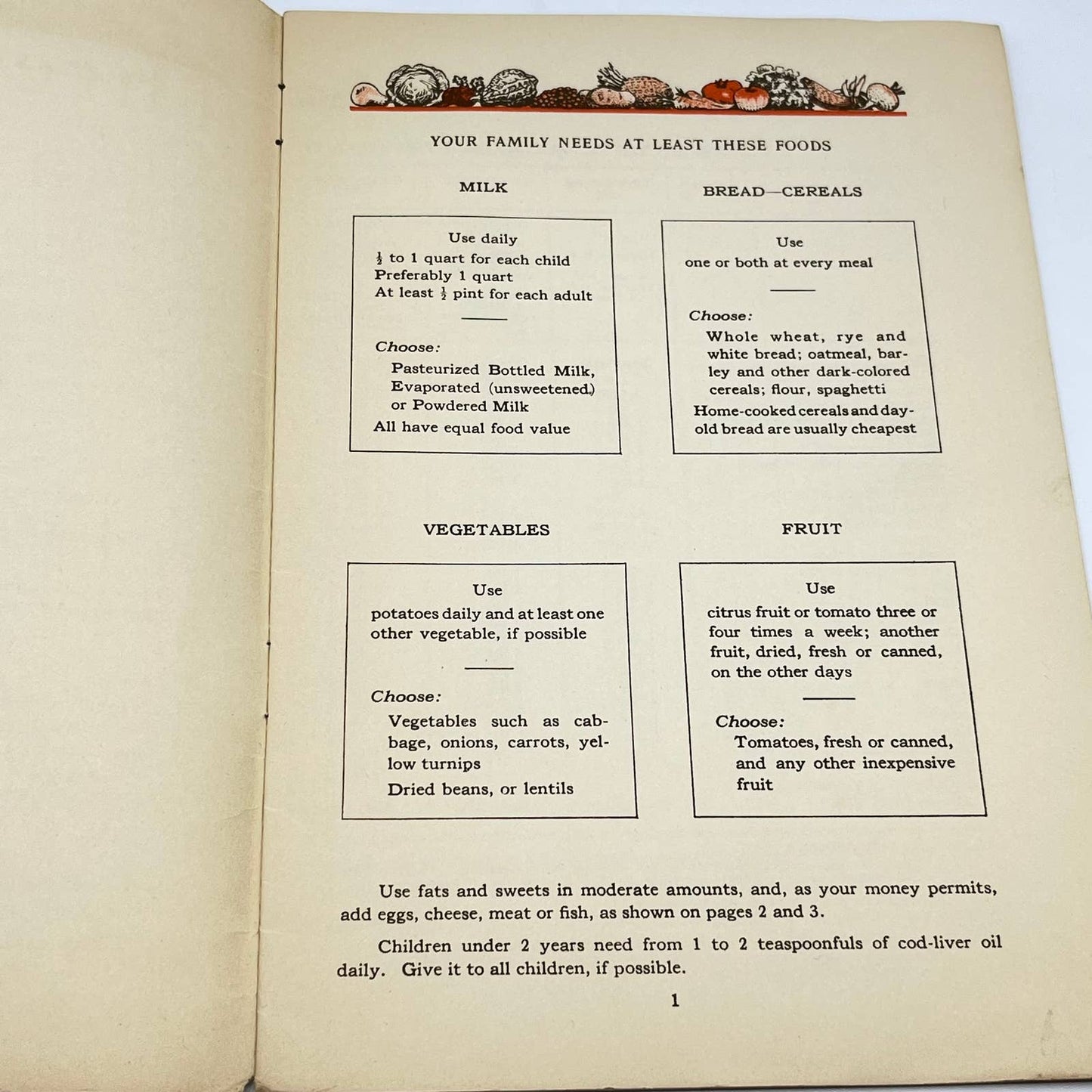 1930s Three Meals a Day Booklet Metropolitan Life Insurance TF7