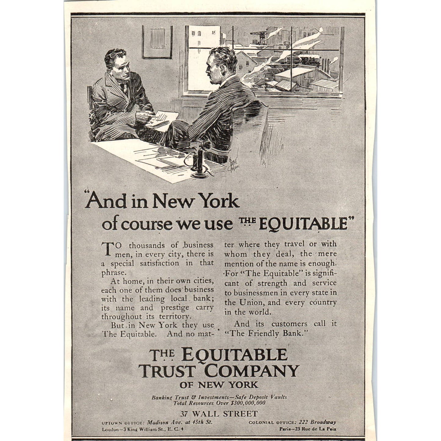 c1920 Harper's Magazine Ad - The Equitable Trust Company of New York MA TF6-1
