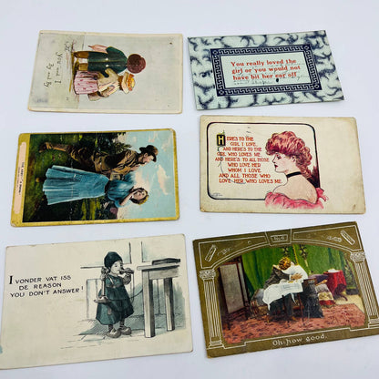 Early 1900s Antique LOT OF 20 Photo & Illustrated ROMANCE Post Cards EA3