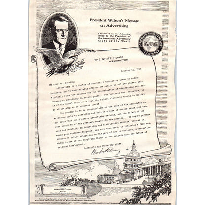 c1920 Harper's Magazine Ad - Cluett, Peabody and Co Arrow Collars Shirts TF6-1