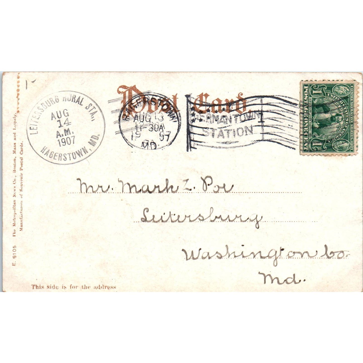 FC Cathedral St Peter's & St Paul Philadelphia PA 1907 Original Postcard TJ9-P2