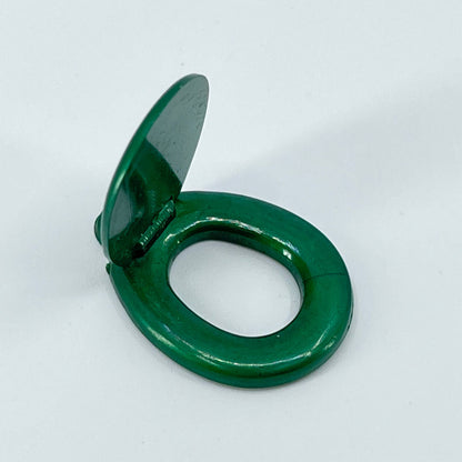Vintage Cracker Jack Prize Charm Celluloid The Thinker Green Toilet Seat  SD1-1