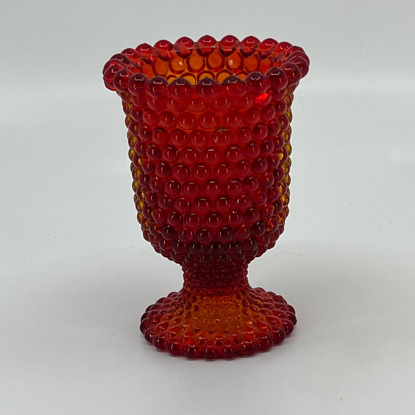 1960 Reijmyre Glasbruk AMBERINA Hobnail Votive Candle Holder Tealight Goblet TB3