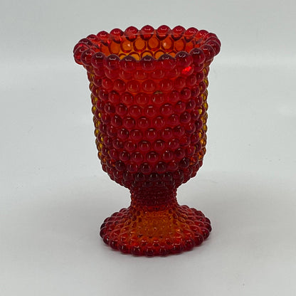 1960 Reijmyre Glasbruk AMBERINA Hobnail Votive Candle Holder Tealight Goblet TB3