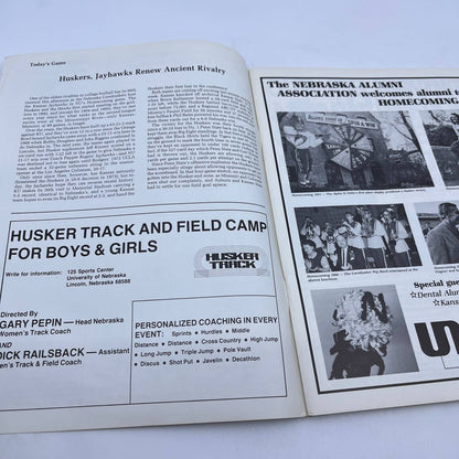 1981 Nebraska Cornhuskers vs. Kansas Homecoming Gameday Football Program TH6