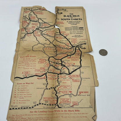 1938 Black Hills South Dakota Event Map AB8