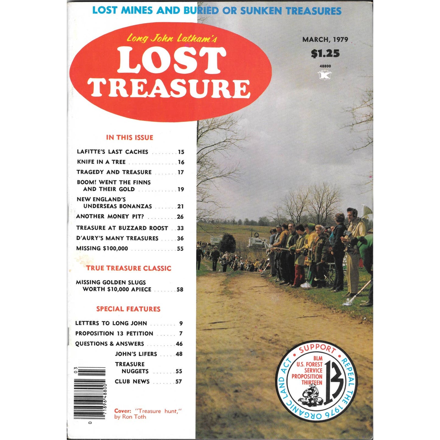 Long John Lathams Lost Treasure Magazine Lost Mines, Buried, Sunken Mar 1979 M1