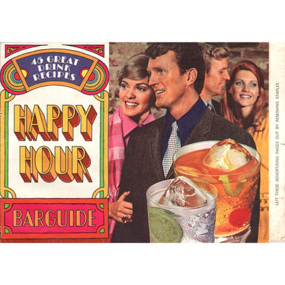 1970 Happy Hour Barguide Southern Comfort 45 Great Drink Recipes SE3