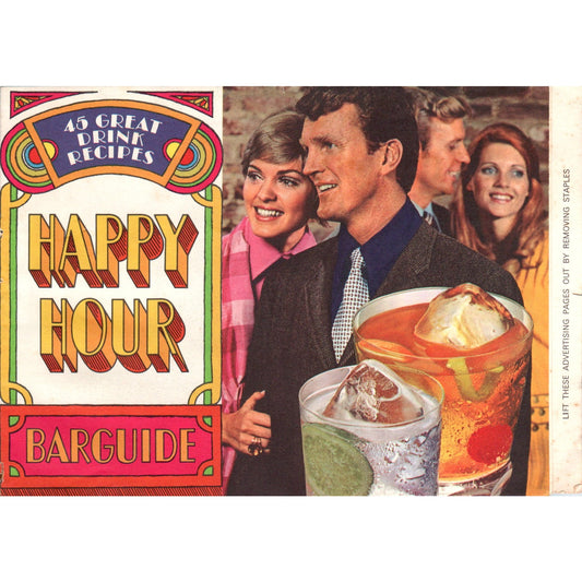 1970 Happy Hour Barguide Southern Comfort 45 Great Drink Recipes TH2-SF2