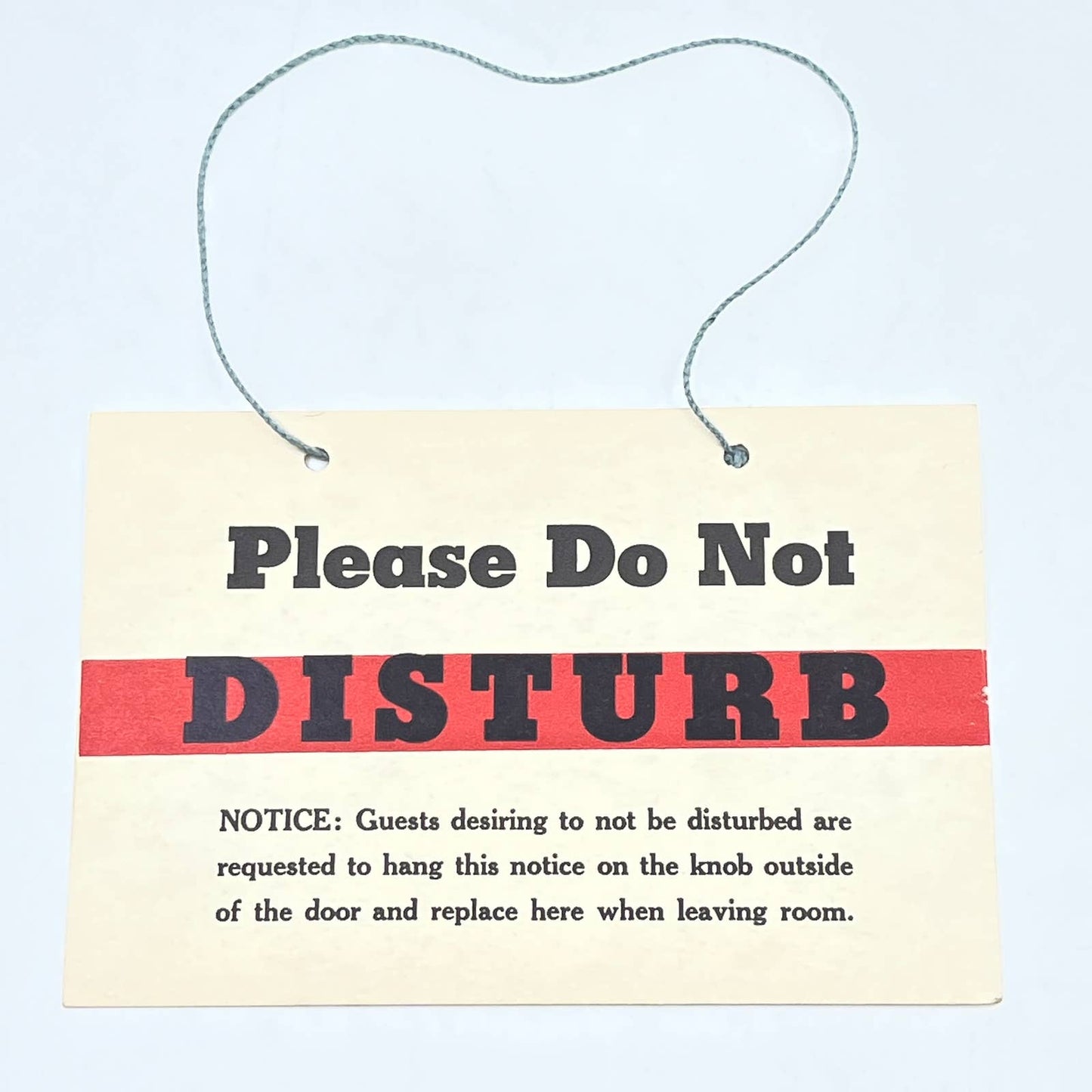 Antique Please Do Not Disturb Hotel Doorknob Hang Card AC2