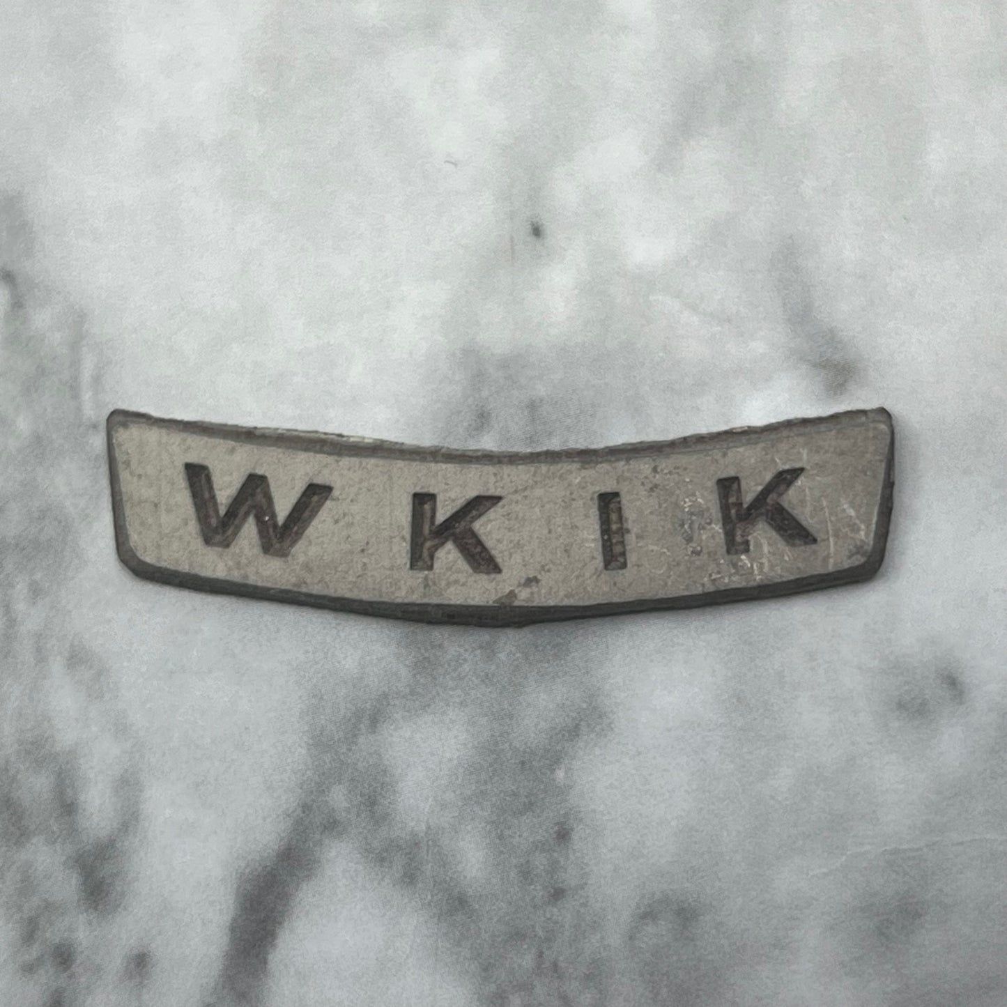 Vintage Letterpress Printers Block Plate TV Radio Call Letters WKIK SE840