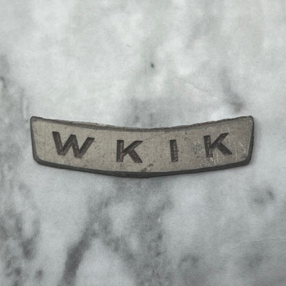 Vintage Letterpress Printers Block Plate TV Radio Call Letters WKIK SE840
