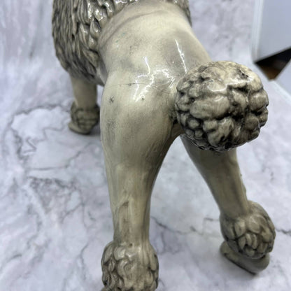 Vintage Marwal Gray Poodle Dog Statue Figure Marwal Ind. Inc. Measures 13" TJ1