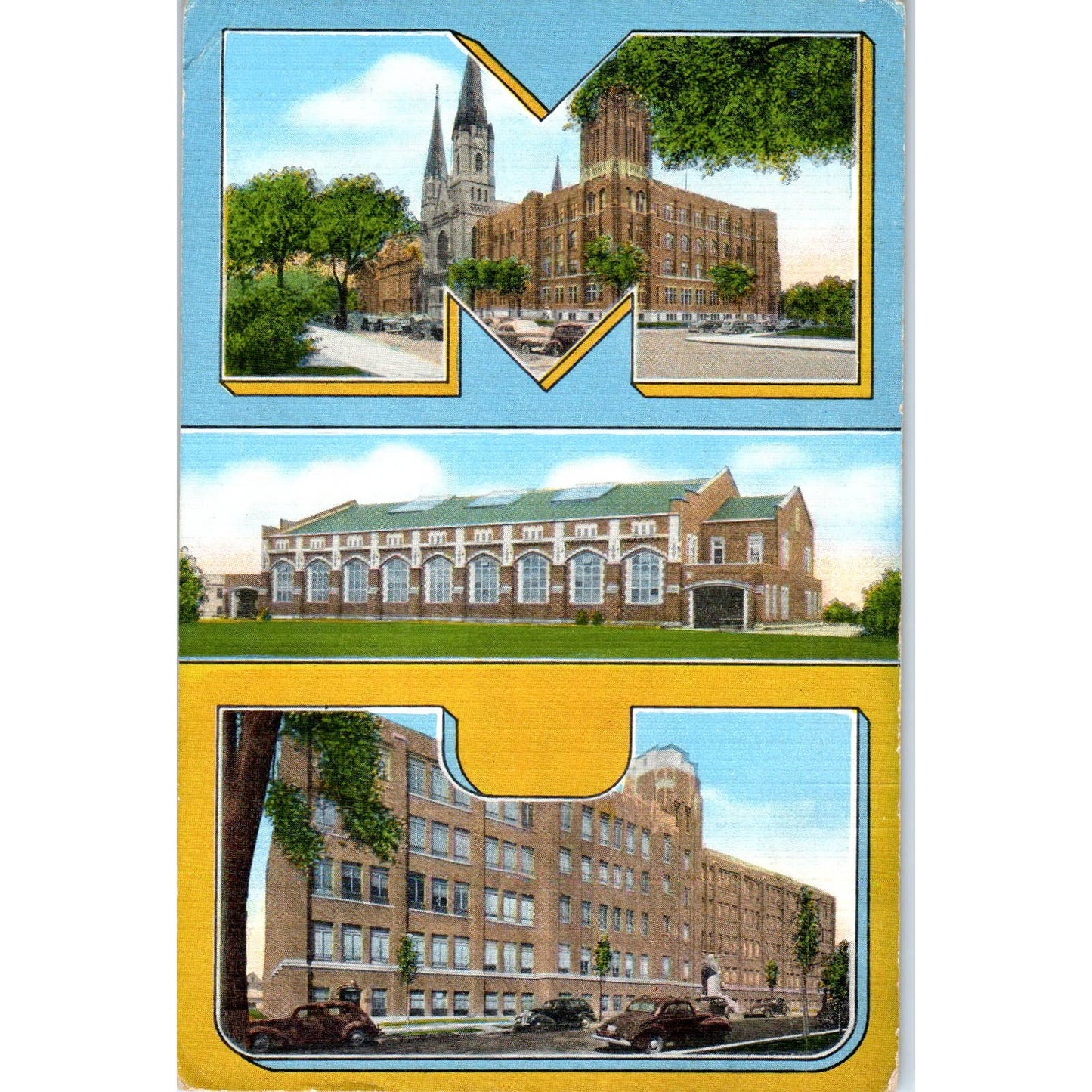 Marquette University Milwaukee Wisconsin Original Postcard TJ9-P3