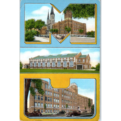 Marquette University Milwaukee Wisconsin Original Postcard TJ9-P3
