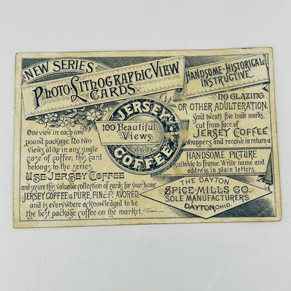 1880s Victorian Trade Card Elbevalley Bohemia Jersey Coffee Dayton OH PX1
