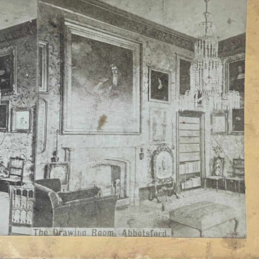 The Drawing Room at Abbotsford Antique Stereoview Card H2-5