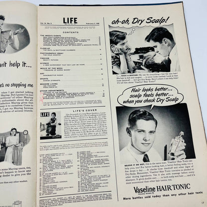 LIFE Magazine February 2, 1948 Maine Schoolboy Bobby Lofman TD5