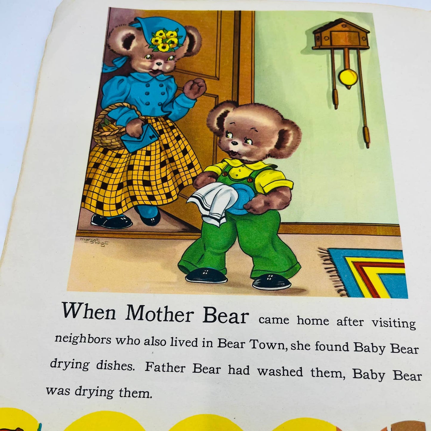 Vintage 1942 Jumbo Children’s Picture Book STORIES OF THE THREE BEARS BA4