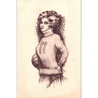 Varsity Girl I.M. Ottenheimer Baltimore Original Postcard Trade Card P2-9