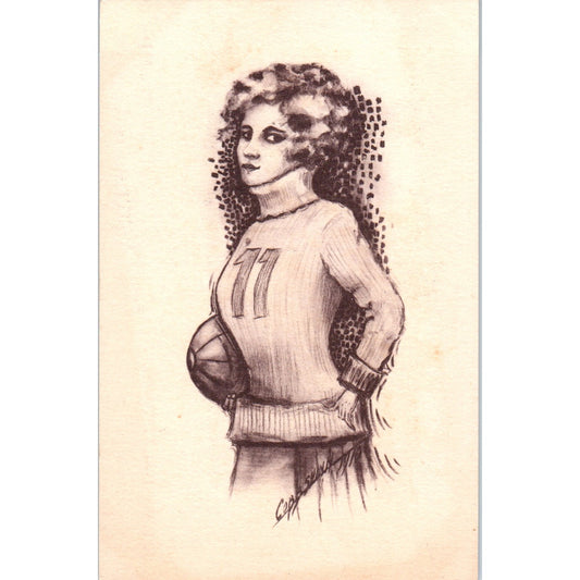 Varsity Girl I.M. Ottenheimer Baltimore Original Postcard Trade Card P2-9