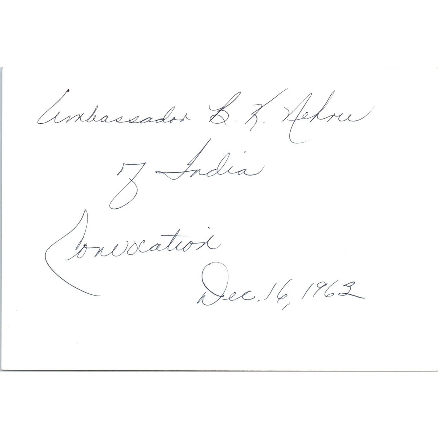 India Ambassador B.K. Nehru Convocation 1963 Original Photo 5x7 TK1-P5