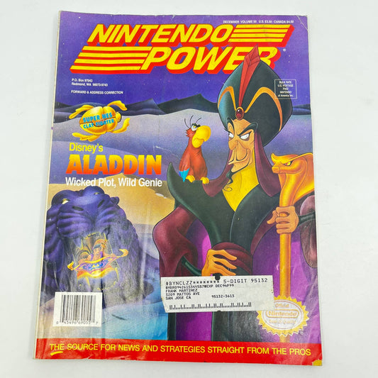 Nintendo Power Magazine Volume 55 Disney’s Aladdin with Poster TE9