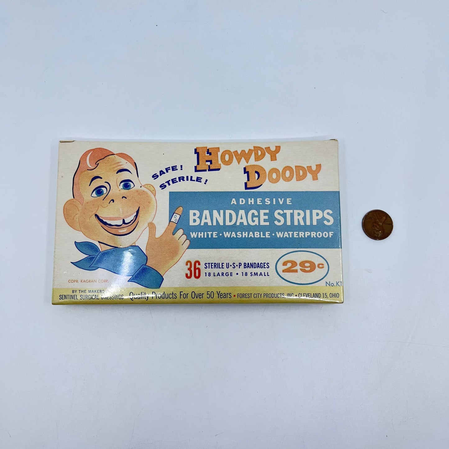 1950s Howdy Doody Bandage Strips With Box and Picture NEW UNOPENED SEALED TE5