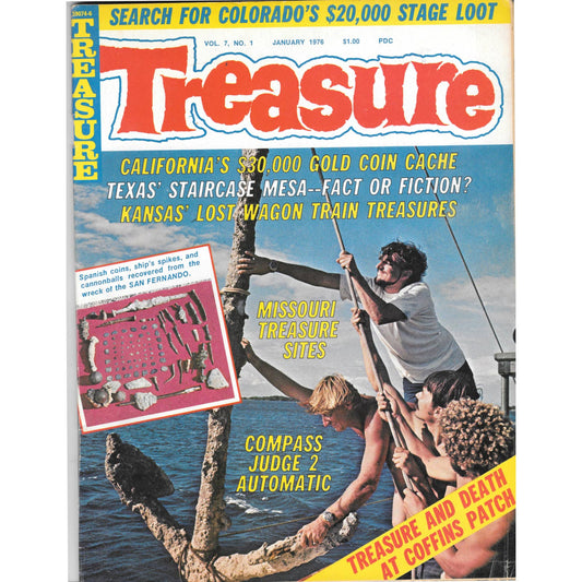 Treasure Magazine - Treasure Hunting Gold Mining Metal Detecting Jan 1976 M5