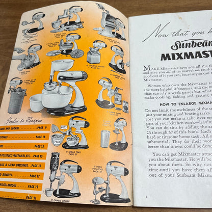 Vintage 1930s How to Get The Most Out of Your Sunbeam Mixmaster Manual Book L2-2