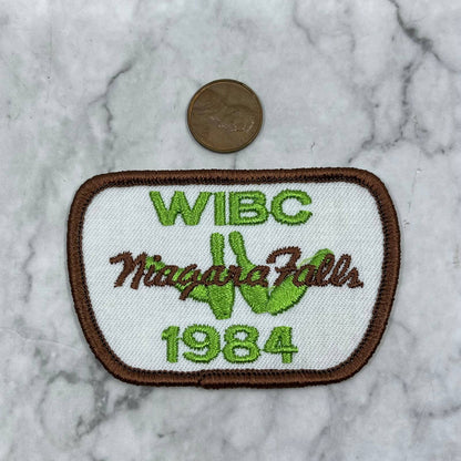Vintage Embroidered Bowling Patch WIBC Niagara Falls 1984 SE7