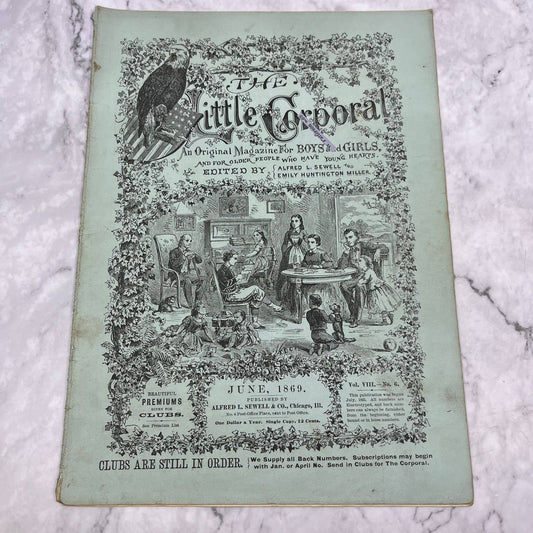 1869 June - The Little Corporal Original Magazine For Boys And Girls TB5