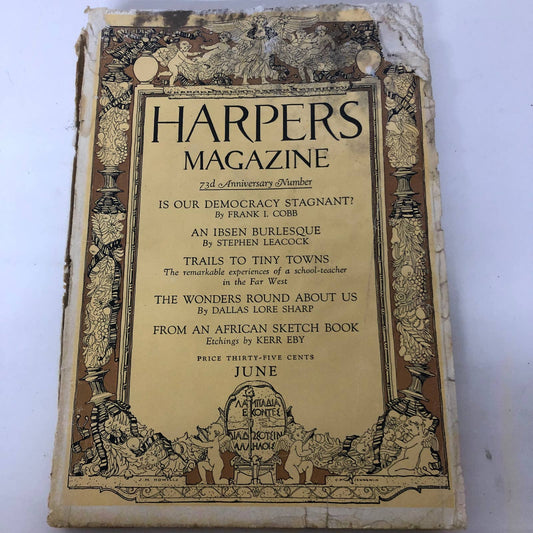 Harper's Monthly Magazine June 1923 73rd Anniversary Many Ads No 877