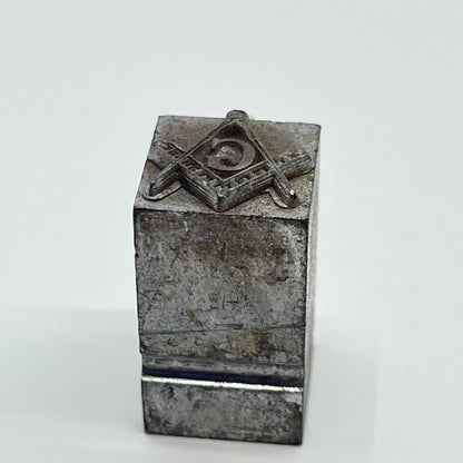 1920s Freemason Masonic Metal Stamp Typeset Print Block 1/2” SC7