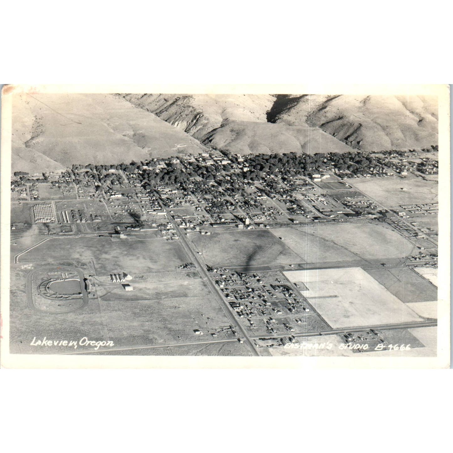 Aerial View of Lakeview Oregon RPPC Original Postcard TK1-P12