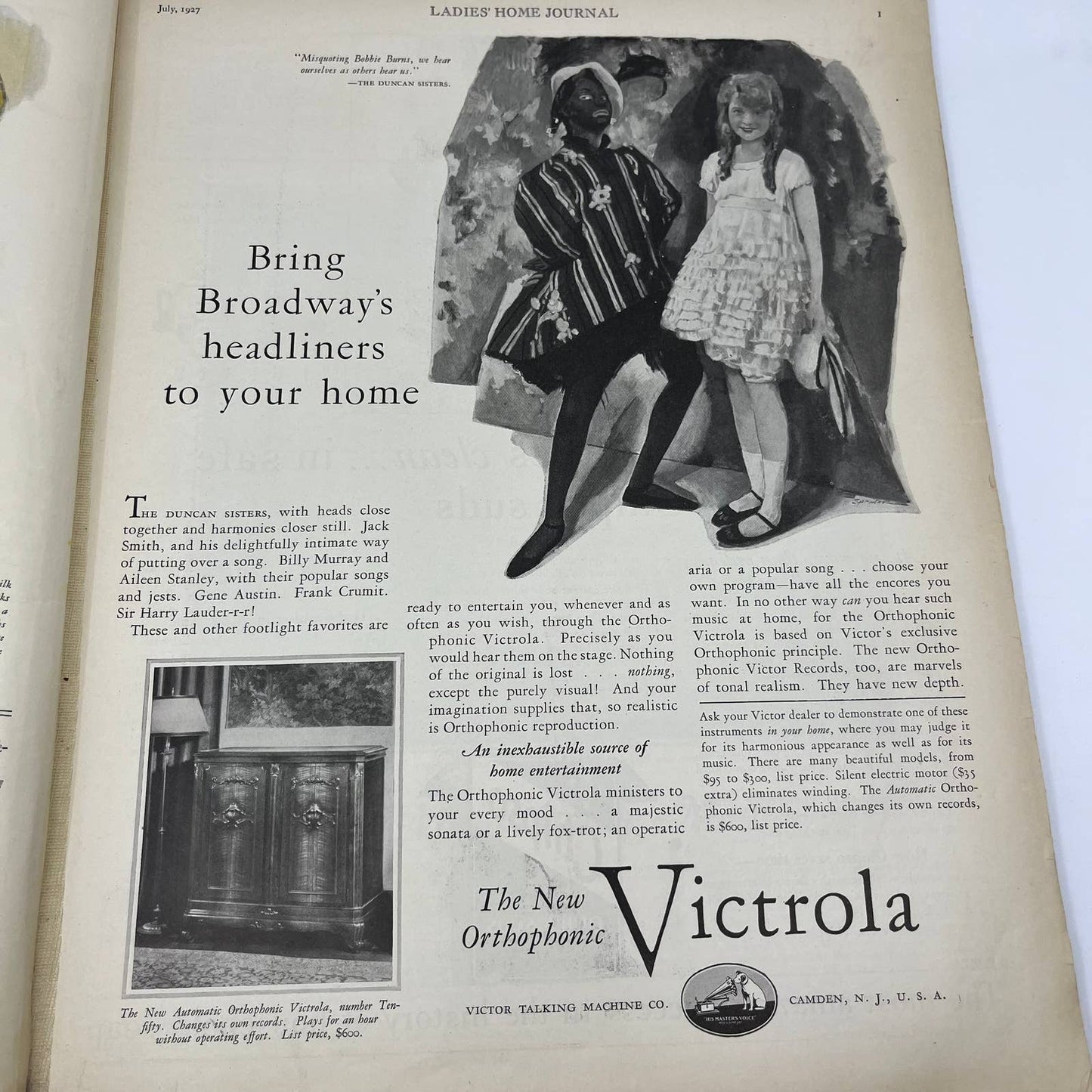 The LADIES HOME JOURNAL Magazine July 1927 Guy Hoff Painting TH6