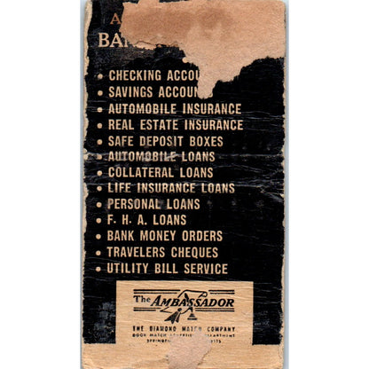 Missouri State Bank Johnson County Advertising Matchbook Cover MM8-5