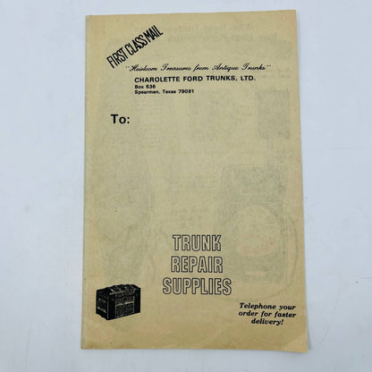 1970s Charolette Ford Trunks Ltd. TRUNK REPAIR SUPPLIES Catalog Spearman TX C11