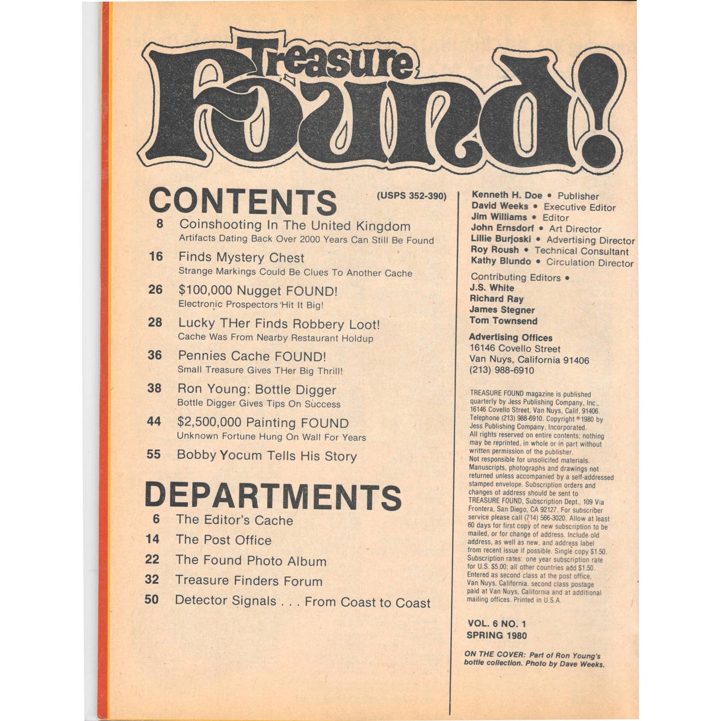 Treasure Found Magazine - Treasure Hunting Gold Metal Detecting Spring 1980 M4