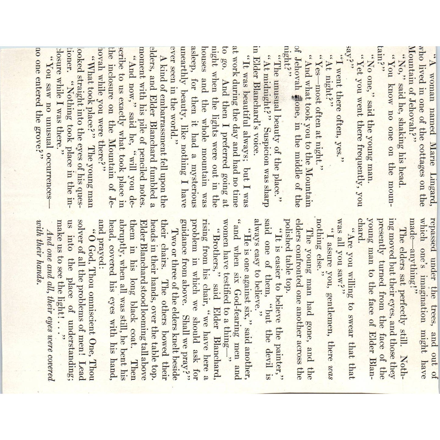 c1920 Harper's Print One and All Their Eyes Were Covered With Their Hands TD8-H1