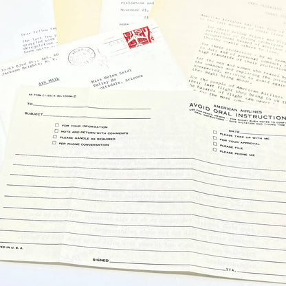 1950s-1980s Lot of Commercial Airline Ephemera American Airlines TC7