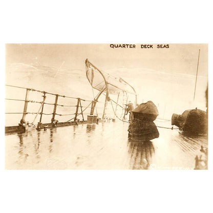 Quarter Deck Seas - Original Postcard RPPC TJ8-4