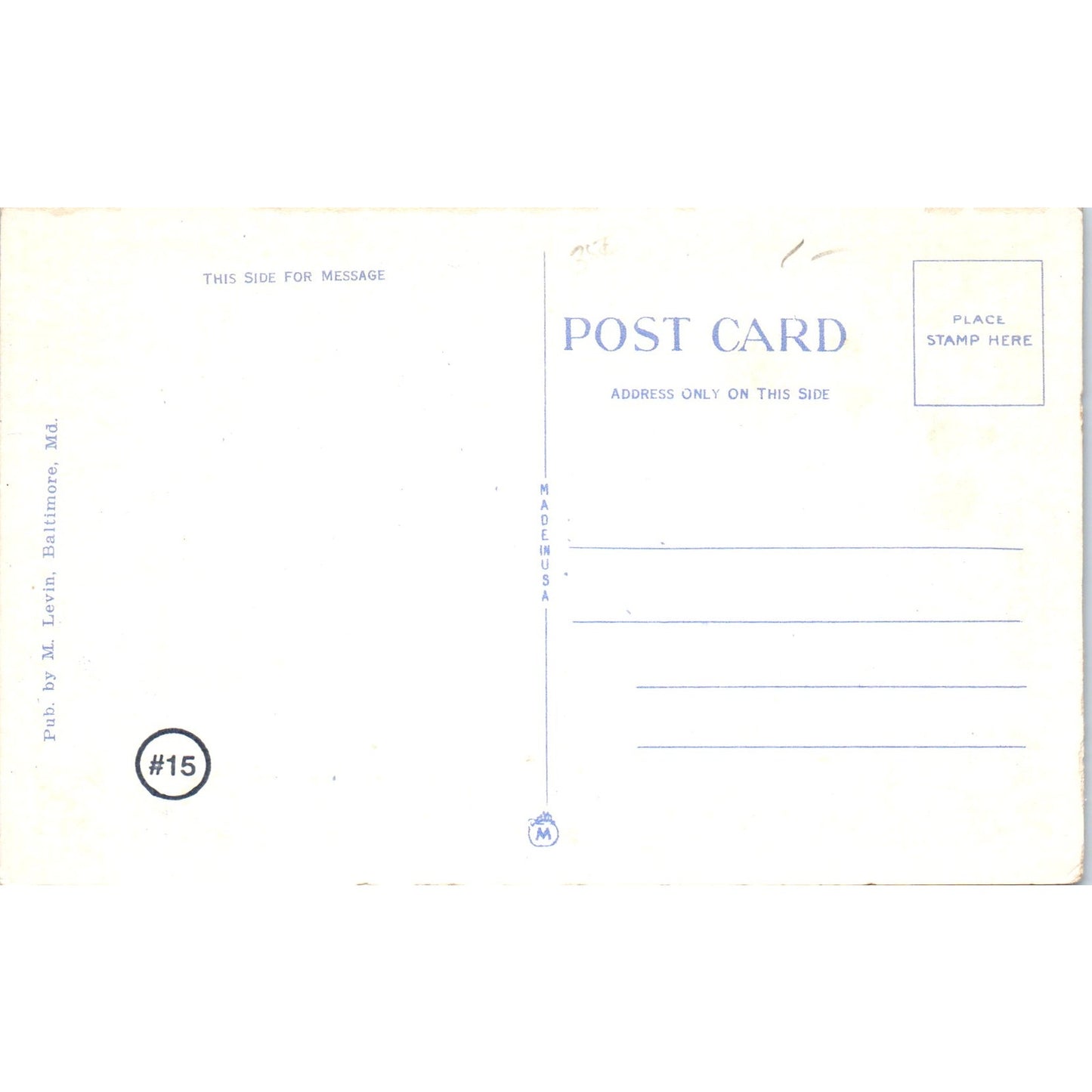 Boat Lake View Druid Hill Park Baltimore MD Original Postcard P2-2